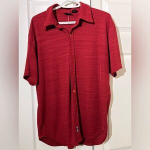 Guess Crimson Casual Button-Down Shirt
